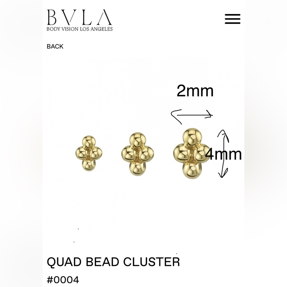BVLA Quad Bead Cluster Earring